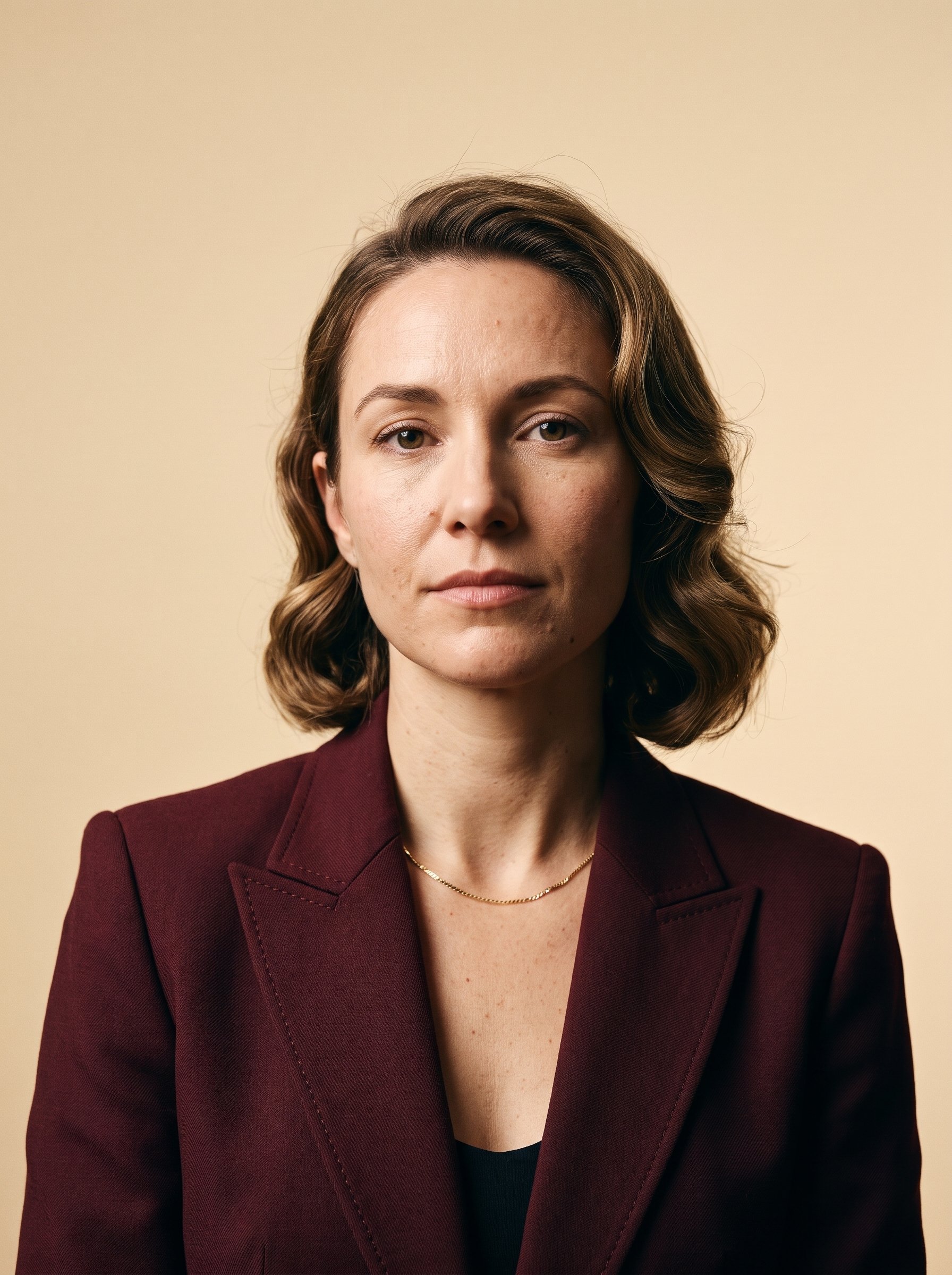 A professional headshot in progress