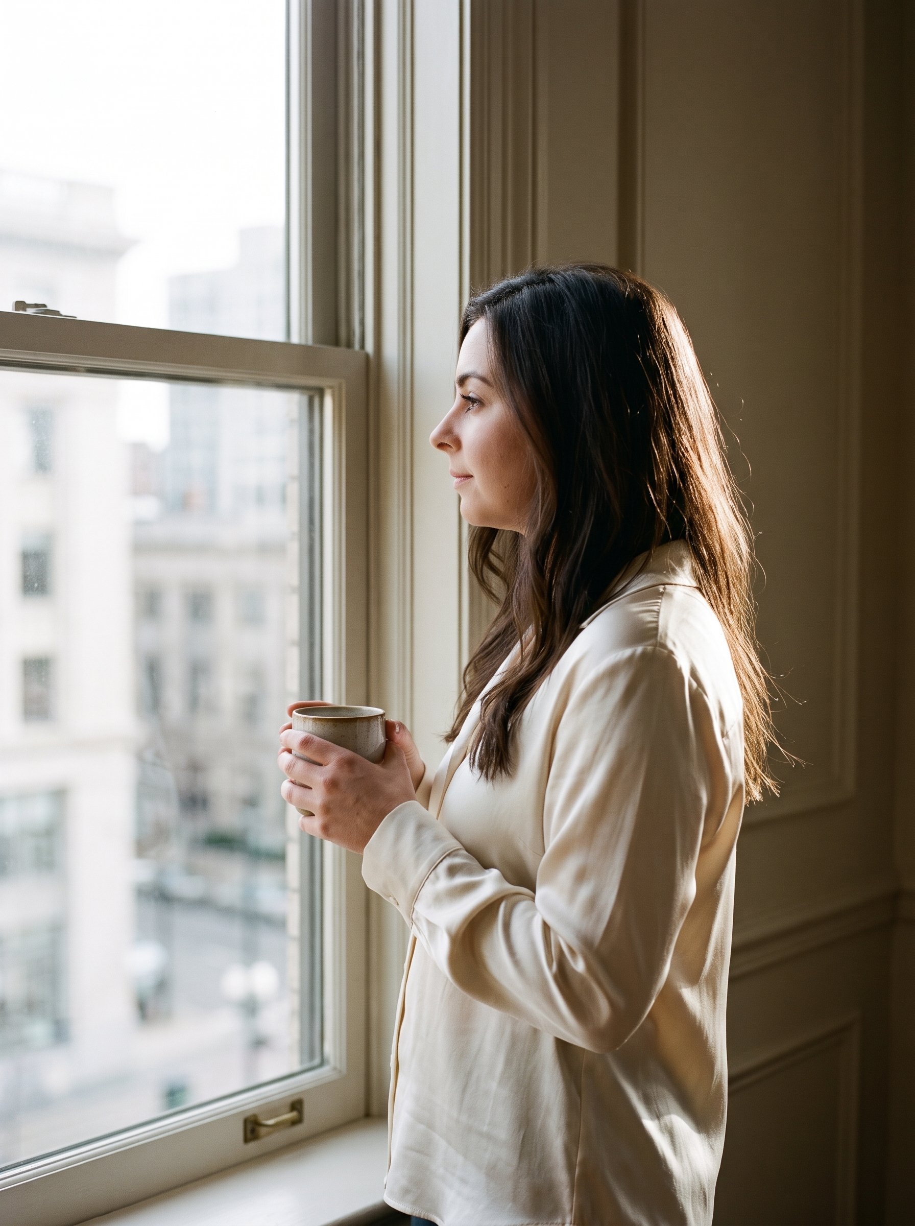 A quiet moment by the window